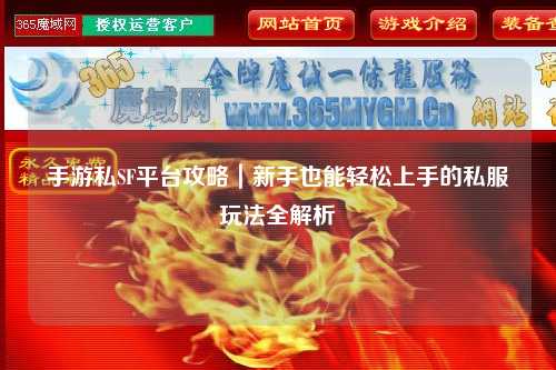 手游私SF平台攻略｜新手也能轻松上手的私服玩法全解析